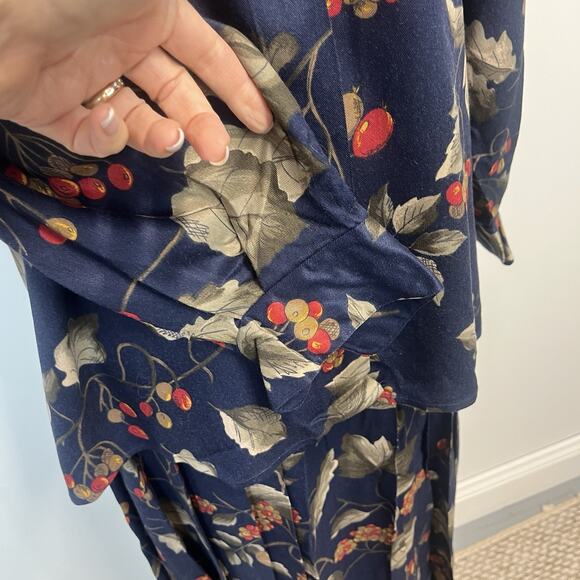 Evan Picone Woman Blouse & Skirt Set Women's Plus Size 16W Blue Berries Vintage - Picture 4 of 11